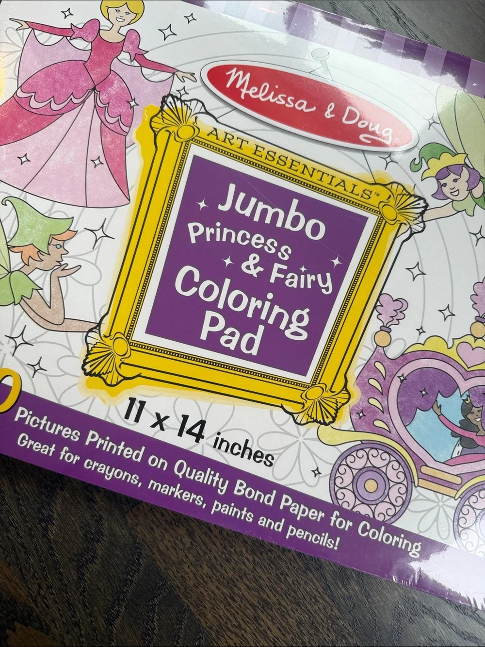 Melissa & Doug Art Bundle: Jumbo Coloring Pad & Scented Colored Pencils +Sticker